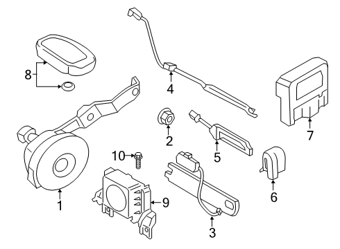 2018 Hyundai Kona Electrical Components Module Assembly-Smart Key Diagram for 95480-J9050