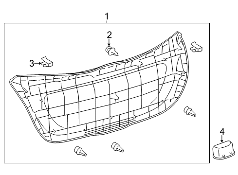 2014 Toyota Yaris Interior Trim - Lift Gate Lift Gate Trim Diagram for 67751-0D040-C0