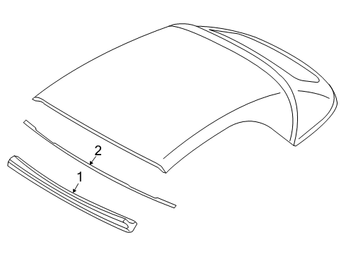 2012 BMW 135i Windshield Header & Components Strip Upper Apron Diagram for 51717164989