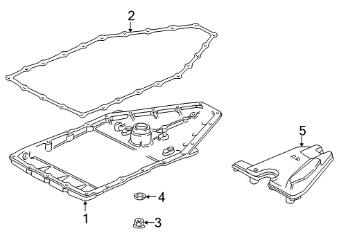 1998 BMW 540i Automatic Transmission Oil Filter Diagram for 24341422419