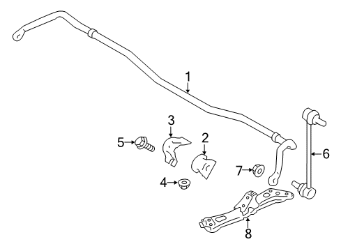 2020 Toyota 86 Stabilizer Bar & Components - Front Reinforce Plate Diagram for SU003-07499