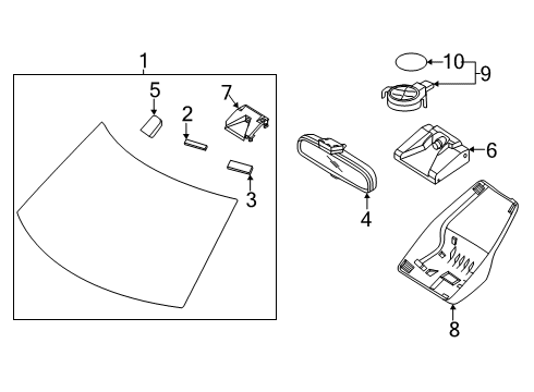 2020 Kia Soul Lane Departure Warning Unit Assembly-Rear CORNE Diagram for 99140K0100