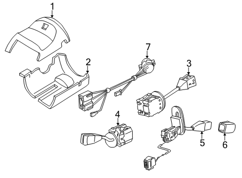 1999 BMW Z3 Cruise Control System Wiper Switch Diagram for 61318360919