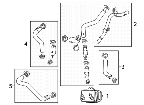 2021 Buick Envision Oil Cooler Outlet Pipe Diagram for 55510923