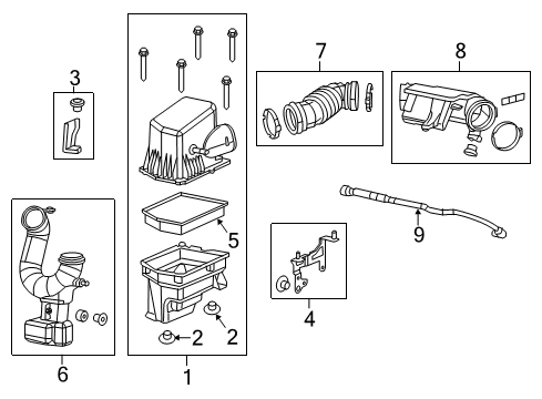 2014 Jeep Cherokee Filters Bracket-Air Cleaner Diagram for 52022379AA