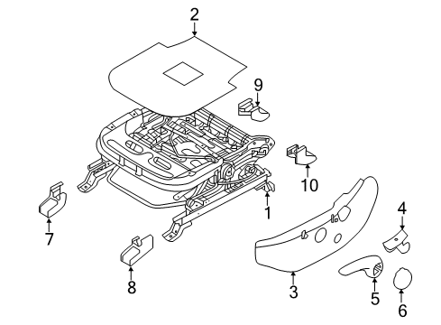 2019 Hyundai Tucson Tracks & Components Adjuster Assembly-Front Seat, LH Diagram for 88170-D3010-TRY