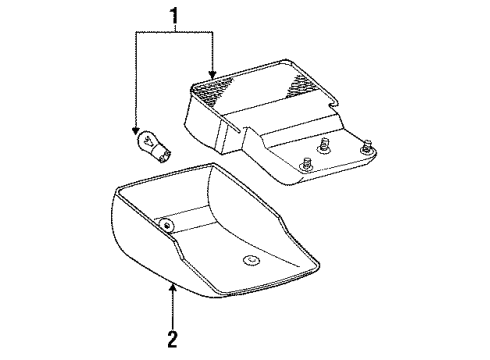 1991 Toyota Celica High Mount Lamps Stop Lamp Diagram for 81570-20120