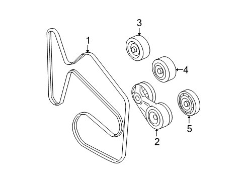 2007 Saturn Aura Belts & Pulleys Serpentine Belt Diagram for 12594450