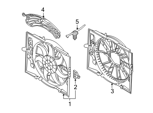 2010 BMW M6 Cooling System, Radiator, Water Pump, Cooling Fan Protecting Grille Diagram for 17112283102