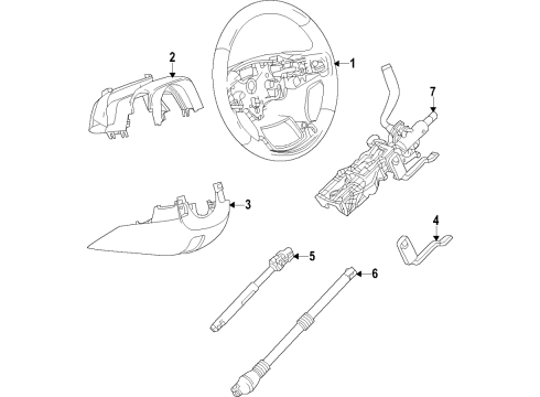 2021 Chevrolet Silverado 2500 HD Steering Column & Wheel, Steering Gear & Linkage Steering Column Diagram for 84667607