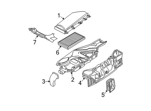 2006 BMW 550i Blower Motor & Fan Inlet Manifold Left Diagram for 64316939721