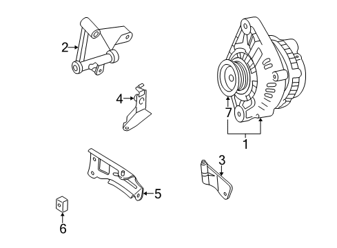 1998 Nissan Altima Alternator Reman Alternator Assembly Diagram for 2310M-9E000RW