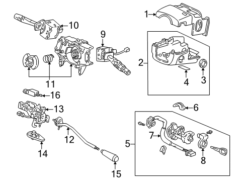 2001 Honda Odyssey Switches Switch, Steering Diagram for 35130-S0X-A01