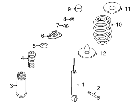 2008 BMW X3 Struts & Components - Rear Hex Bolt With Washer Diagram for 33503446548