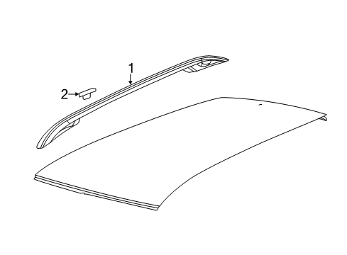 2018 Jeep Cherokee Roof Rack Rail Kit-Luggage Diagram for 68319344AB