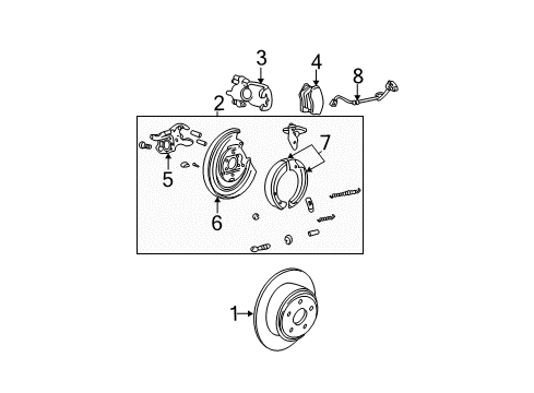 2001 Ford Expedition Rear Brakes Rotor Diagram for YL1Z-2C026-AA