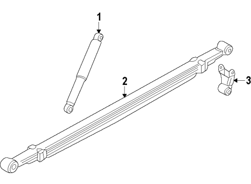 2012 GMC Sierra 1500 Rear Suspension Leaf Spring Diagram for 22787767