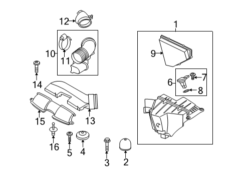 2007 BMW 328i Filters Suction Hood Diagram for 13717541737