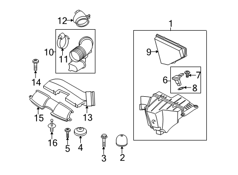 2007 BMW 328i Filters Intake Silencer Diagram for 13717555288