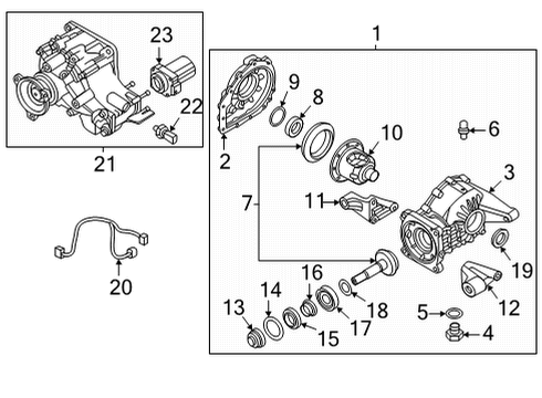 2022 Hyundai Tucson Axle & Differential - Rear Bearing-Differential Side Diagram for 53066-4G100