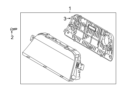 2021 Hyundai Ioniq Instruments & Gauges Case-Rear Diagram for 94365-G2200