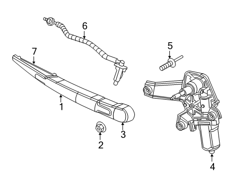 2017 Jeep Compass Lift Gate - Wiper & Washer Components Rivet Diagram for 68256067AA