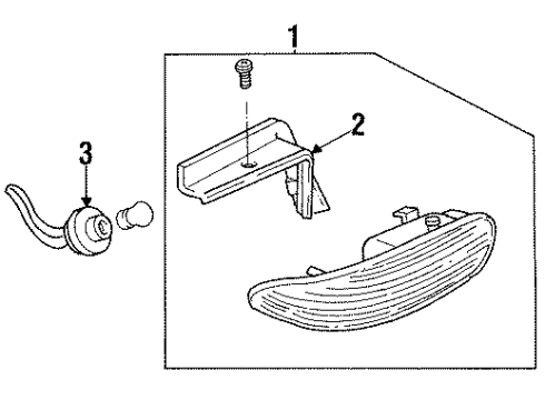 1996 Buick Skylark Tail Lamps Lamp Pkg, Tail Diagram for 19131152