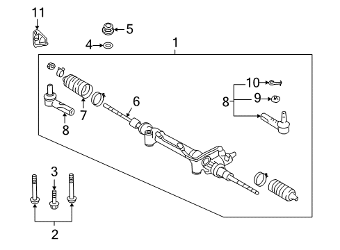 2010 Lexus LX570 Steering Column & Wheel, Steering Gear & Linkage End Set, Tie Rod, No Diagram for 45047-69146