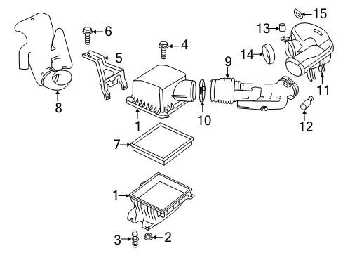 2013 Chrysler 200 Air Intake Screw-HEXAGON FLANGE Head Diagram for 6510157AA