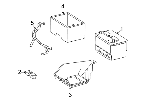 2009 Dodge Ram 1500 Battery Tray-Battery Diagram for 55372500AB