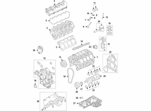 2021 Ford E-350 Super Duty Engine Parts, Cylinder Head & Valves, Camshaft & Timing, Variable Valve Timing, Oil Cooler, Oil Pan, Oil Pump, Crankshaft & Bearings, Pistons, Rings & Bearings Control Valve Diagram for H6BZ-6C570-A