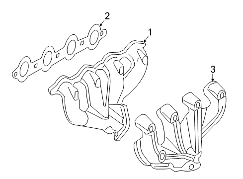 2005 Pontiac GTO Exhaust Manifold Shield-Exhaust Manifold Heat-LH Diagram for 12563279