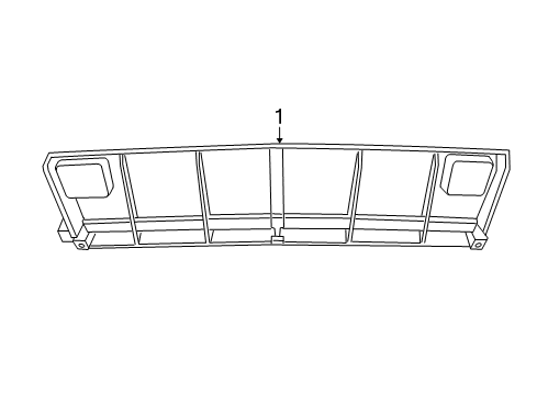 2007 Chrysler Crossfire High Mount Lamps Lamp-Center High Mounted Stop Diagram for 5104955AC