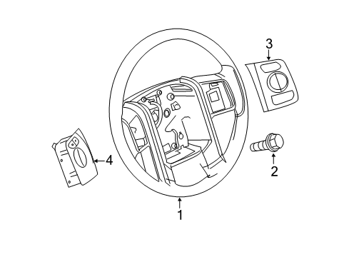 2011 Ford F-150 Steering Column & Wheel, Steering Gear & Linkage Radio Switch Diagram for AL3Z-9C888-CA