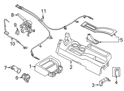 2015 Chevrolet City Express Console Parking Brake Switch Diagram for 19316528