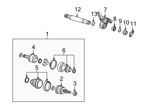 2006 Saab 9-3 Drive Axles - Front Intermed Shaft Retainer Plate Diagram for 12789486