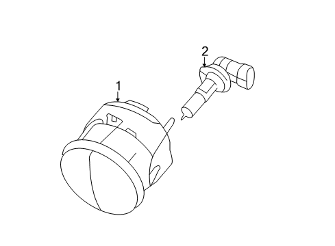 2016 Dodge Grand Caravan Bulbs Front Fog Lamp Diagram for 5182022AA