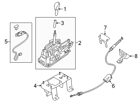 2016 Nissan Maxima Center Console Indicator Assy-A/T Control, Console Diagram for 96940-4RA0A