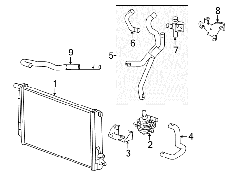 2016 Cadillac CT6 Intercooler Return Hose Diagram for 23482940