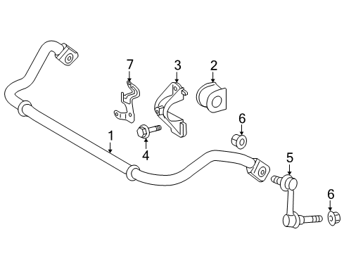 2016 Lexus LS600h Stabilizer Bar & Components - Front Bracket, Front Stabilizer, NO.2 RH Diagram for 48827-50010