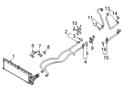 2021 BMW X3 Oil Cooler BRACKET TRANSMISSION OIL COO Diagram for 17228663979