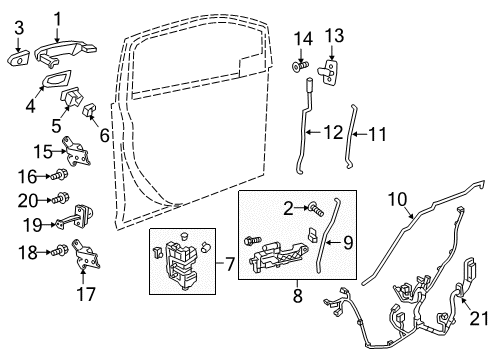 2019 Chevrolet Spark Seat Belt Upper Hinge Bolt Diagram for 94501840