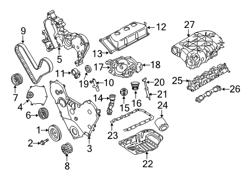 2007 Chrysler Pacifica Intake Manifold Bolt-HEXAGON Head Patch Lock Diagram for 6507354AA