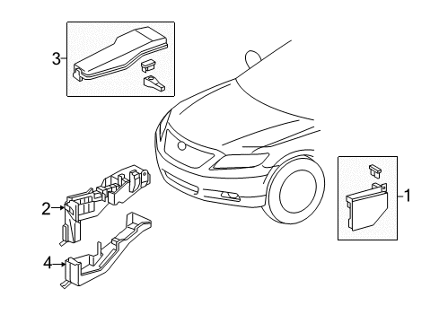 2009 Toyota Camry Electrical Components Upper Cover Diagram for 82662-06070