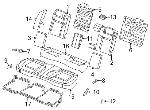 2014 Dodge Charger Rear Seat Components Cover-Close-Out Diagram for 1UR14DX9AA