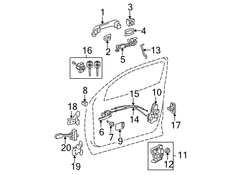 2009 Toyota Tundra Front Door Window Switch Diagram for 84820-0C010