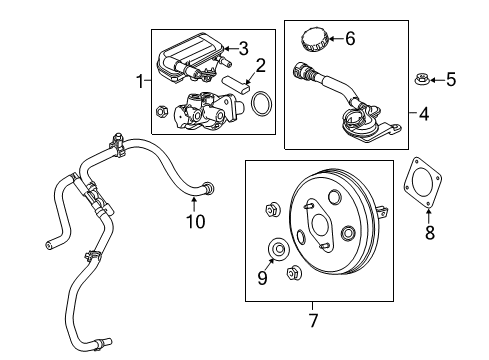 2011 Ford Fiesta Dash Panel Components Master Cylinder Reservoir Diagram for AE8Z-2K478-A