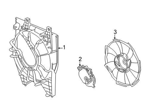 2021 Acura TLX Cooling System, Radiator, Water Pump, Cooling Fan SHROUD Diagram for 19015-6S9-A01