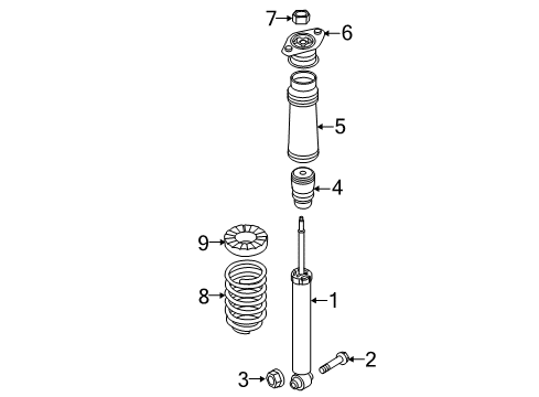 2012 Kia Sportage Shocks & Components - Rear Rear Shock Absorber Assembly Diagram for 553113W460
