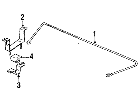 1987 Nissan Sentra Rear Suspension Components, Lower Control Arm, Stabilizer Bar Bracket-Rear STABILIZER RH Diagram for 56311-70A10